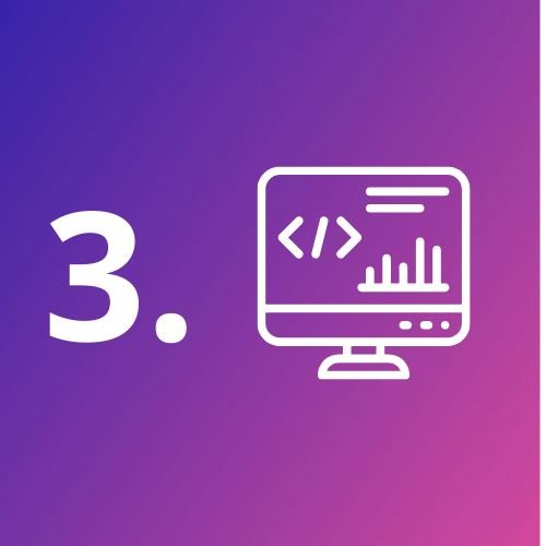 Illustration d'un développeur web en train de coder sur son ordinateur